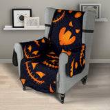 Halloween pattern Pumpkin background Chair Cover Protector