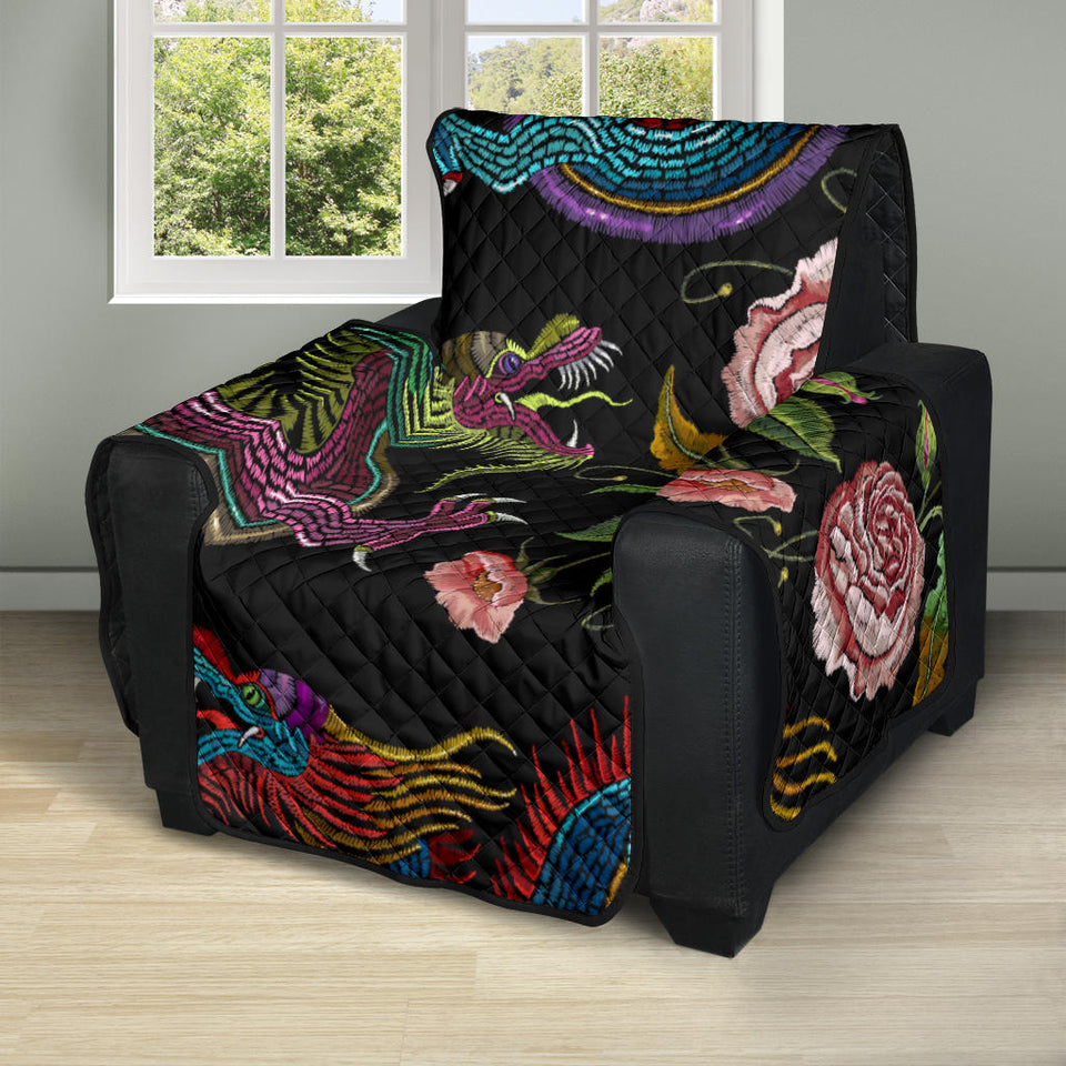 Dragons flower pattern Recliner Cover Protector