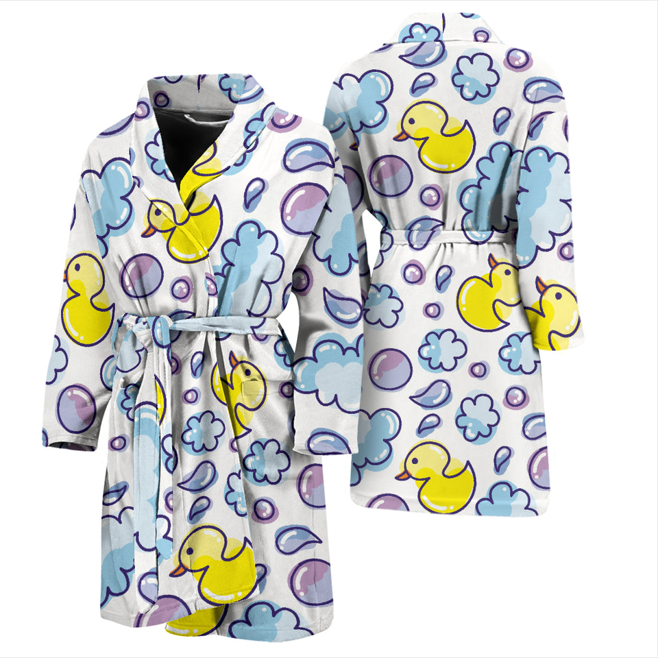 Duck Toy Pattern Print Design 01 Men's Bathrobe