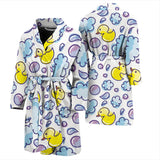 Duck Toy Pattern Print Design 01 Men's Bathrobe