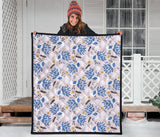 Cute Peacock Pattern Premium Quilt