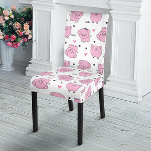 Pig Pattern Print Design 03 Dining Chair Slipcover