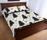 Christmas tree holly snow star pattern Quilt Bed Set