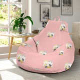 Cute Hamster Cheese Pattern Pink Background Bean Bag Cover