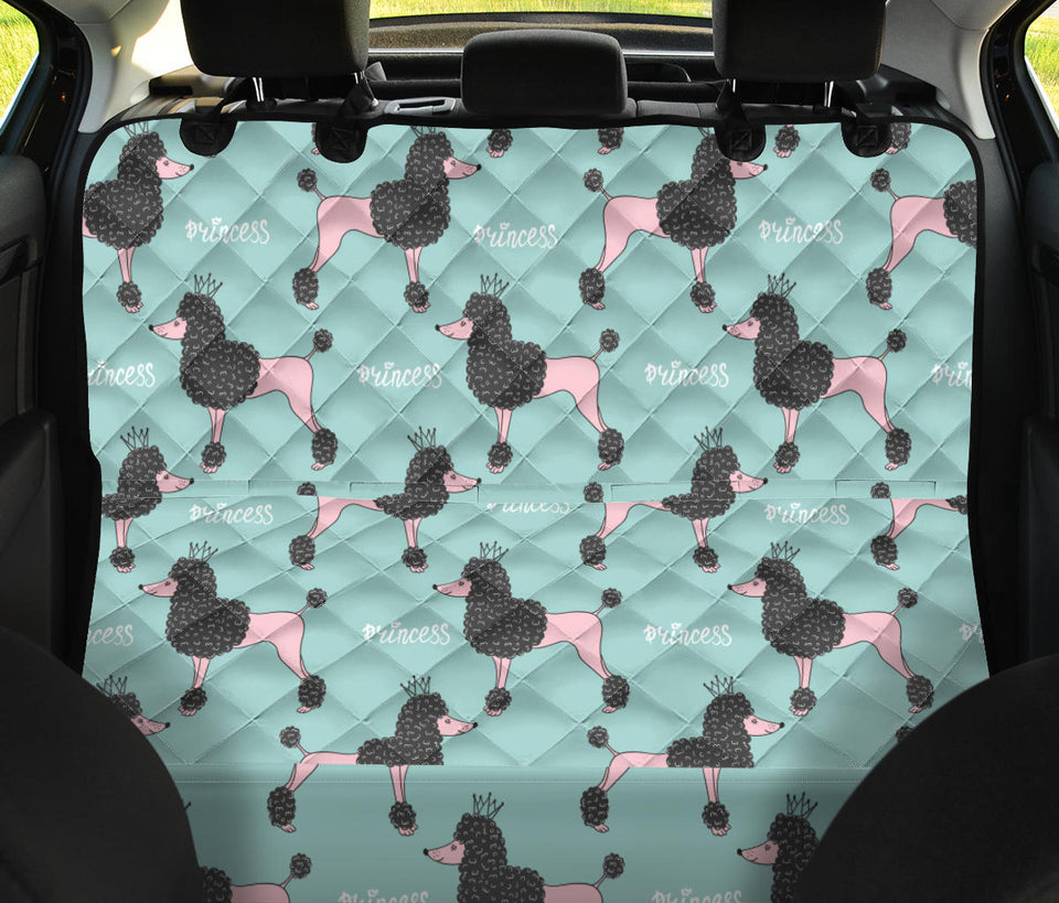 Poodle Dog Green Background Dog Car Seat Covers