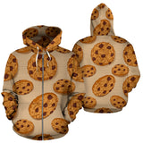 Cookie Pattern Zip Up Hoodie