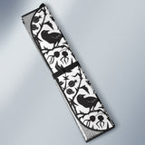 Crow Dark Floral Pattern Car Sun Shade