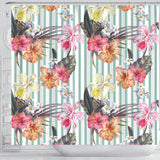 Colorful Orchid Flower Pattern Shower Curtain Fulfilled In US