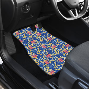 Popcorn Pattern Print Design 01 Front Car Mats