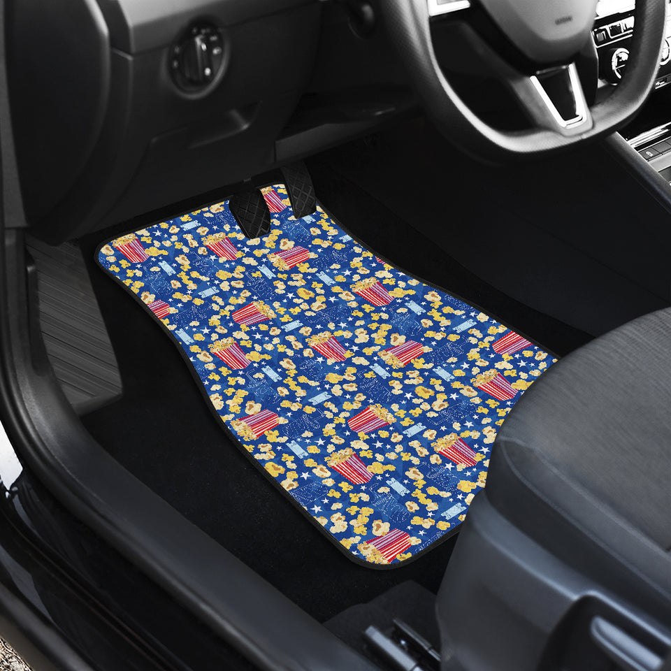 Popcorn Pattern Print Design 01 Front Car Mats