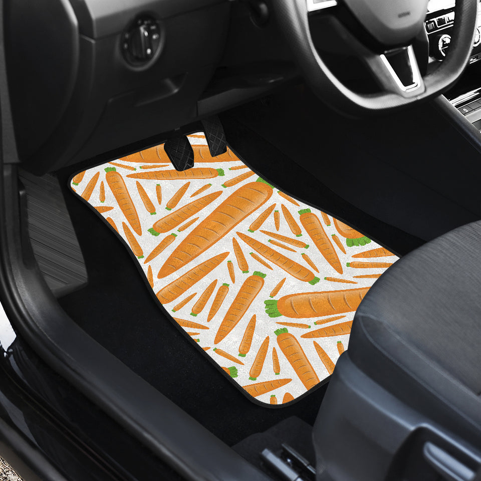 Carrot Pattern Print Design 02 Front and Back Car Mats