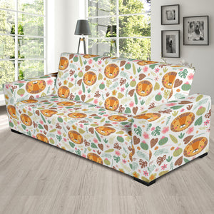 Lion Pattern Print Design 04 Sofa Slipcover
