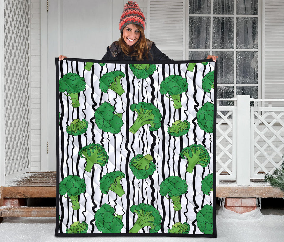 Cool Broccoli Pattern Premium Quilt