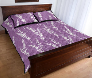 Lavender flowers purple pattern Quilt Bed Set