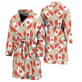 Canada Pattern Print Design 01 Men's Bathrobe