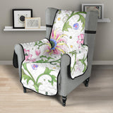 Beautiful pink lotus waterlily leaves pattern Chair Cover Protector