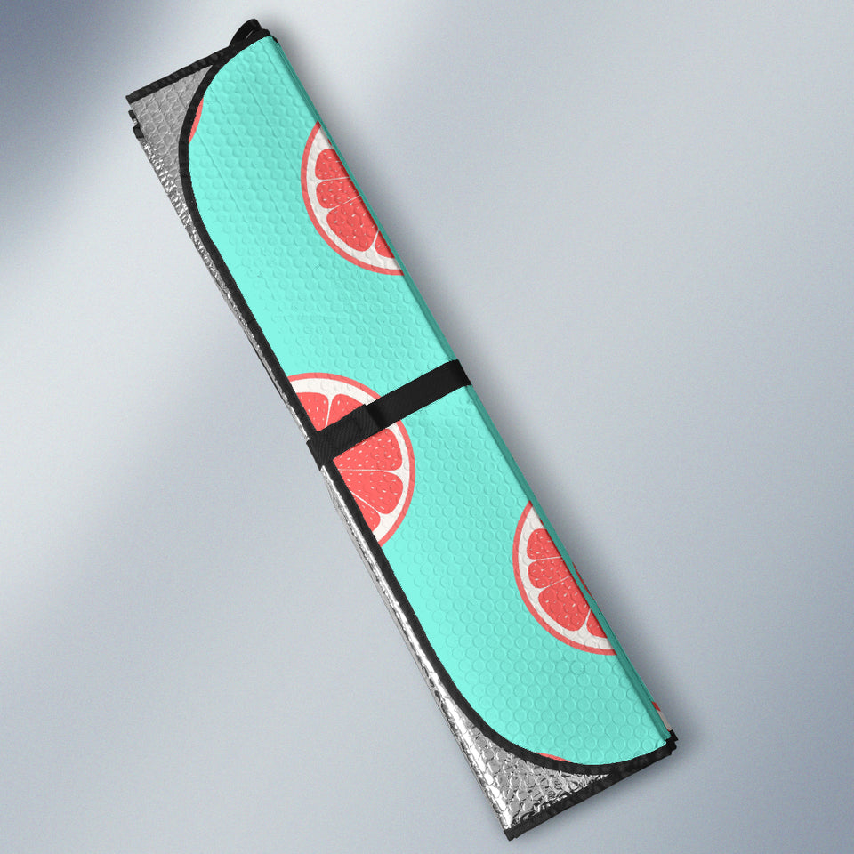 Grapefruit Green Background Car Sun Shade