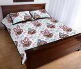 Cute pug hat rabbit costume pattern Quilt Bed Set