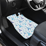 Eiffel Tower Pattern Print Design 01 Front and Back Car Mats