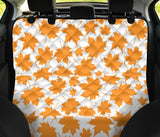 Orange Maple Leaf Pattern Dog Car Seat Covers