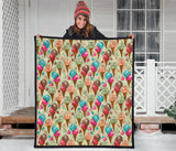 Colorful Ice Cream Pattern Premium Quilt
