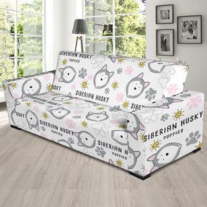 Siberian Husky Design Pattern Sofa Slipcover