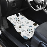 Hand Drawn Space Elements Space Rocket Star Planet Space Probe Front And Back Car Mats