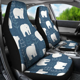 Polar Bear Mother Her Child Pattern  Universal Fit Car Seat Covers