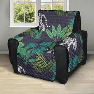 white bengal tigers tropical plant Recliner Cover Protector
