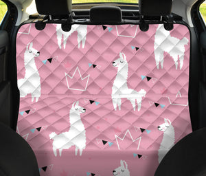Llama Alpaca Pink Background Dog Car Seat Covers