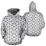 Arabic Gray Pattern Men Women Pullover Hoodie