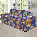 Sugar Skull Flower Pattern Sofa Slipcover