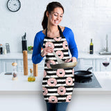 Donuts Pink Icing Striped Pattern Adjustable Apron