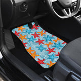 Blue Red Orange Starfish Pattern Front Car Mats