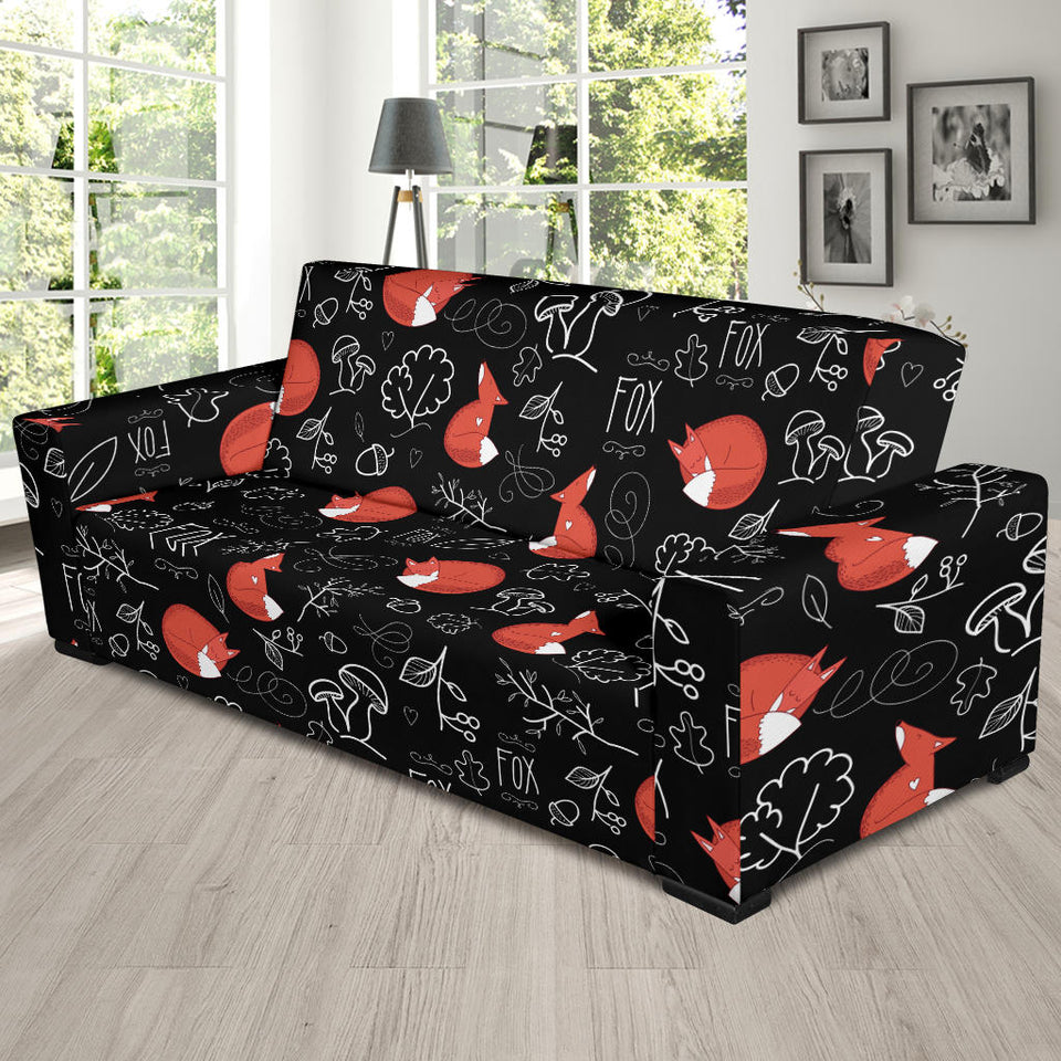 Fox Sleeping Fox Pattern Sofa Slipcover