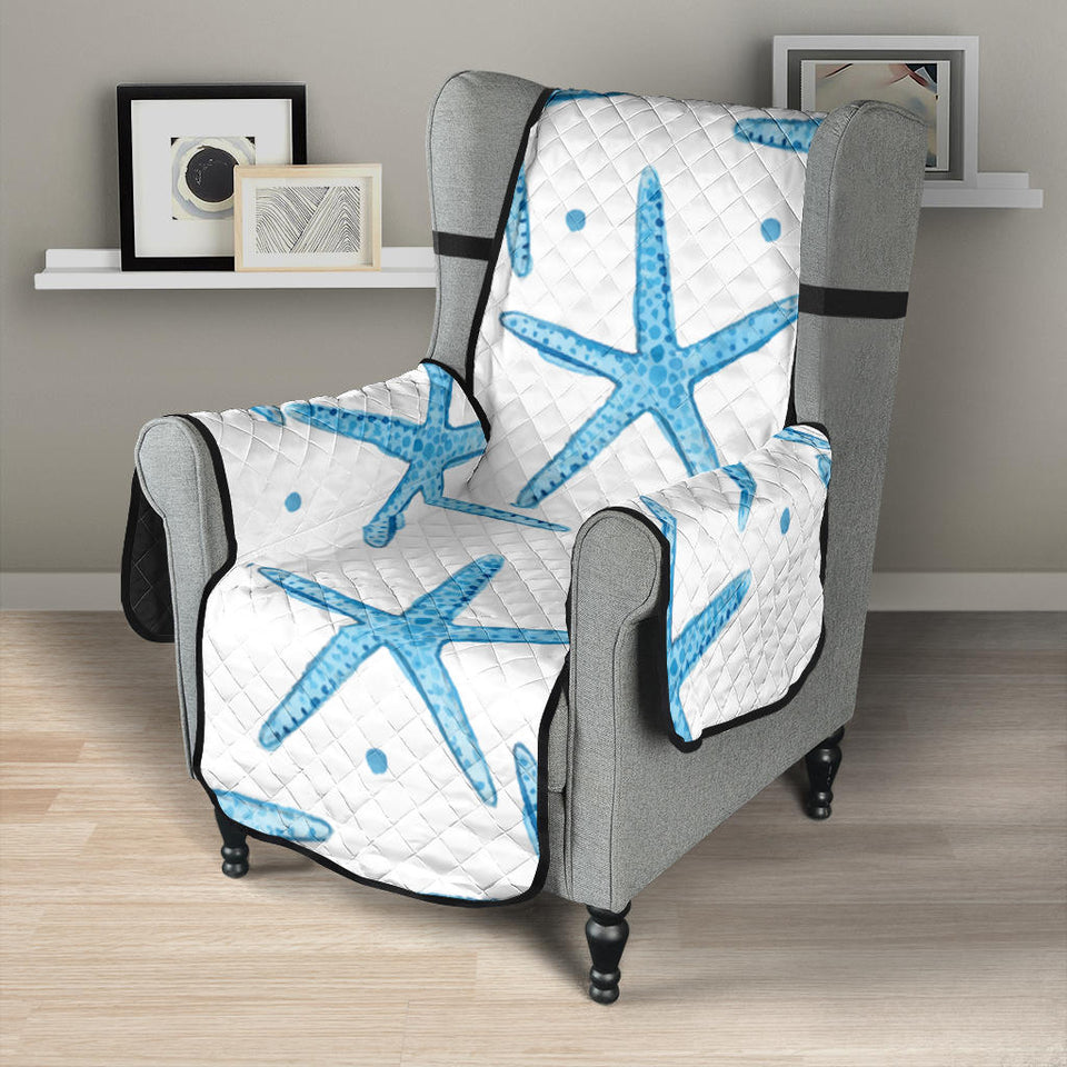 Watercolor starfish pattern Chair Cover Protector