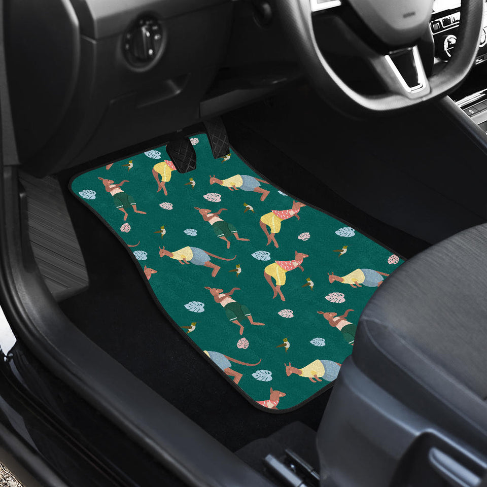 Kangaroo Leaves Pattern Front Car Mats