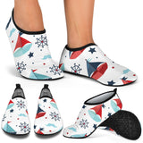 Cute Color Paper Sailboat Pattern Aqua Shoes