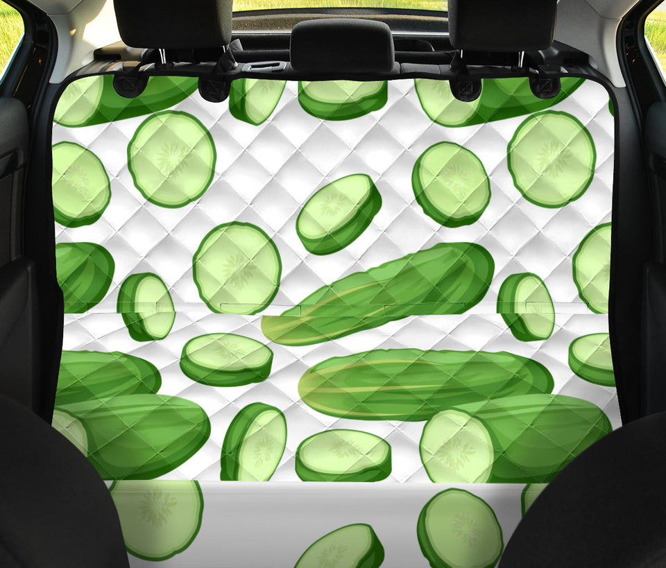 Cucumber Whole Slices Pattern Dog Car Seat Covers