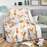 Cute Tribal Fox Pattern Premium Blanket