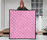Sweet Candy Pink Background Premium Quilt
