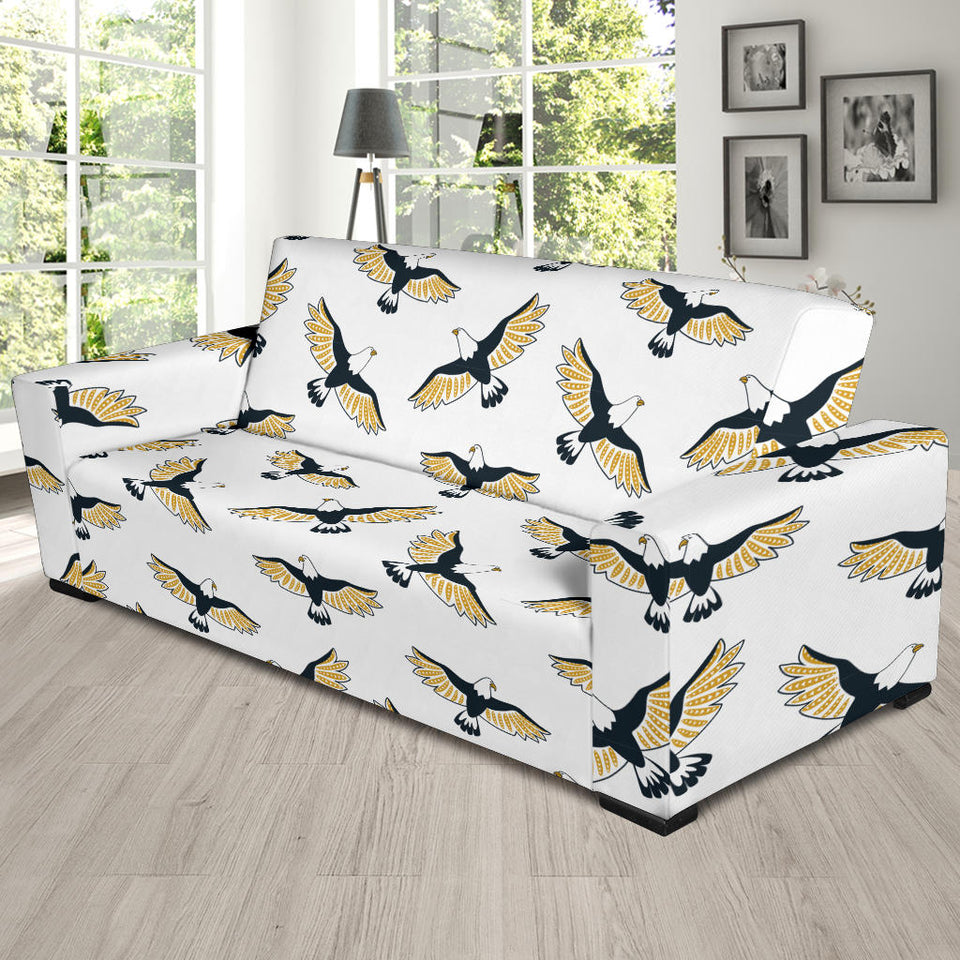 Eagle Pattern Print Design 03 Sofa Slipcover