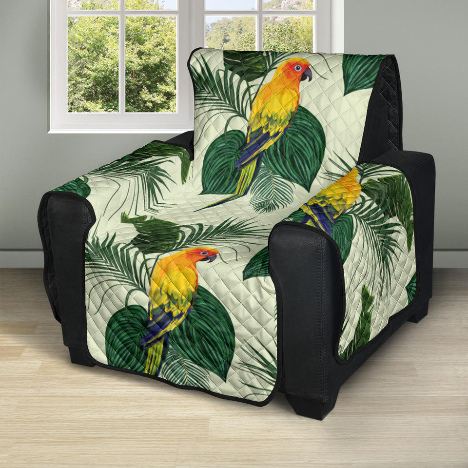 Beautiful parrot palm leaves pattern Recliner Cover Protector