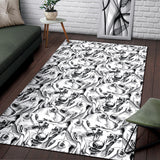 Greyhound Pattern Print Design 01 Area Rug