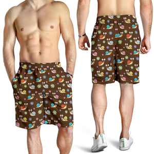 Snail Pattern Print Design 03 Men Shorts