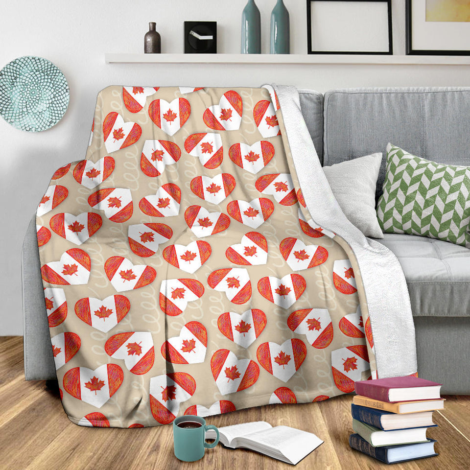 Canada Pattern Print Design 01 Premium Blanket
