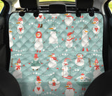 Cute Snowman Pattern Dog Car Seat Covers