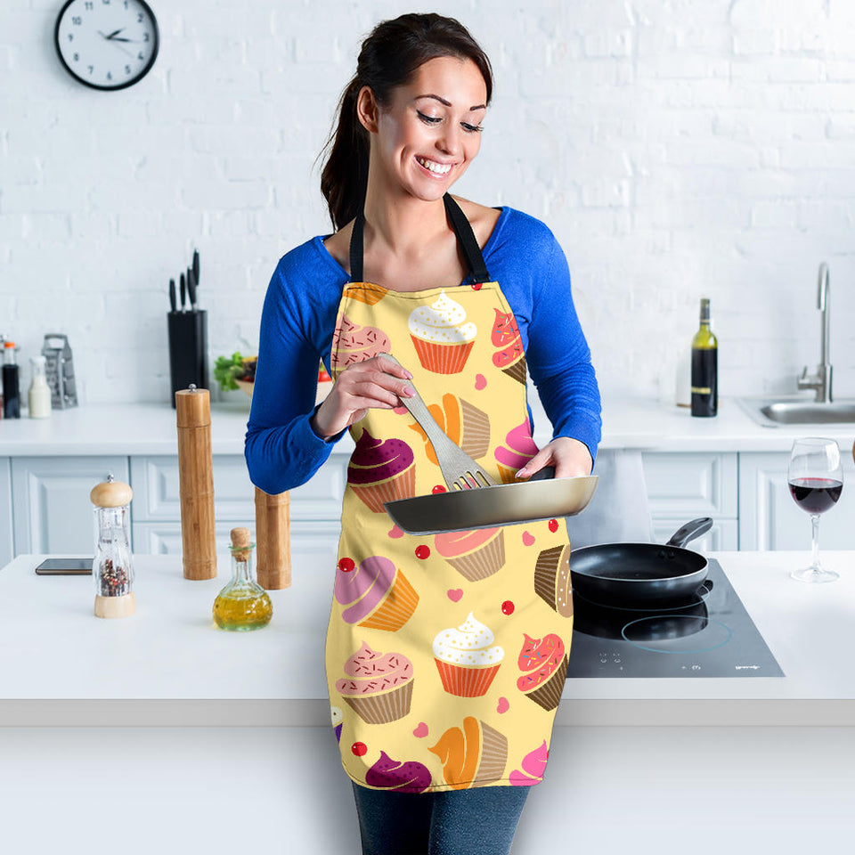 Cake Cupcake Heart Cherry Pattern Adjustable Apron