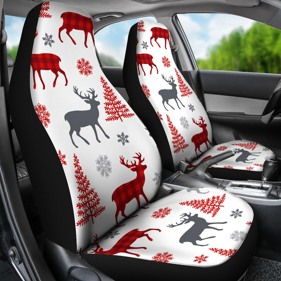 Deer Tree Snowflakes Chrismas Pattern Universal Fit Car Seat Covers