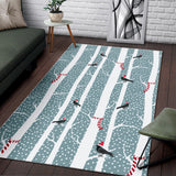 Crows Christmas Hat Scarf Area Rug